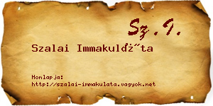 Szalai Immakuláta névjegykártya